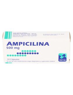 AMPICILINA 500 MG 10 CÁPSULAS LAB. MINTLAB