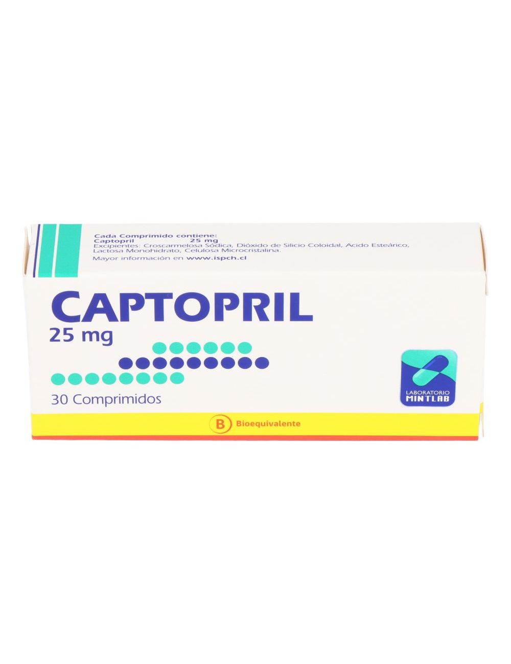 Precio Captopril 25 mg 30 Comprimidos | Farmalisto CL