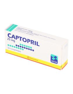 CAPTOPRIL 25 MG 30 COMPRIMIDOS BIOEQUIVALENTE MINTLAB