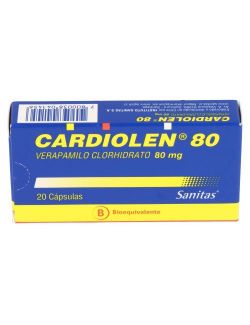 VERAPAMILO CLORHIDRATO CARDIOLEN 80 MG 20 CAPSULAS BIOEQUIVALENTE SANITAS