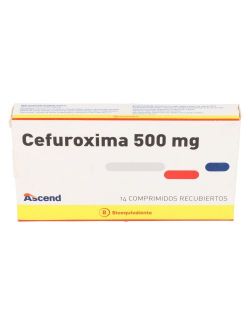 CEFUROXIMA 500 MG 14 COMPRIMIDOS RECUBIERTOS BIOEQUIVALENTE LAB. ASCEND