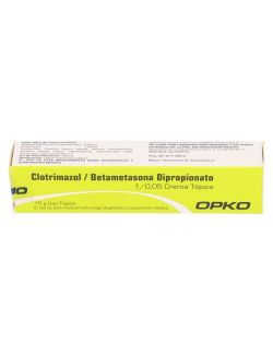 CLOTRIMAZOL/BETAMETASONA DIPROPIONATO 1/0.05 CREMA TOPICA 15G OPKO