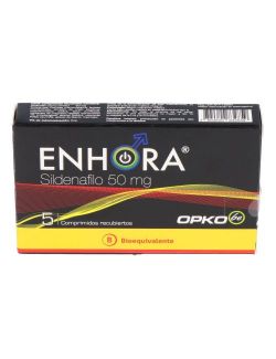 SILDENAFILO ENHORA 50 MG 5 COMPRIMIDOS RECUBIERTOS BIOEQUIVALENTE LAB. OPKO