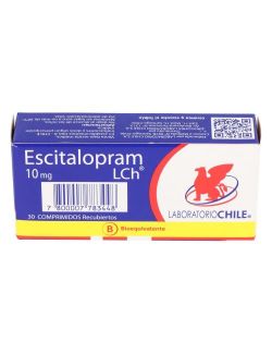 ESCITALOPRAM 10 MG 30 COMPRIMIDOS RECUBIERTOS BIOEQUIVALENTE LABORATORIO DE CHILE