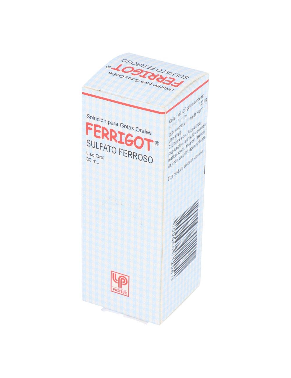 FERRIGOT SOLUCION PARA GOTAS ORALES 125MG/ML 30ML LABORATORIO PASTEUR