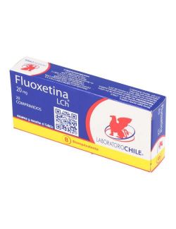 FLUOXETINA 20MG 20 COMPRIMIDOS BIOEQUIVALENTE LAB.CHILE