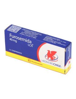 FUROSEMIDA 40MG 12 COMPRIMIDOS BIOEQUIVALENTE LAB. CHILE