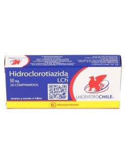 HIDROCLOROTIAZIDA 50 MG 20 COMP BE CHILE