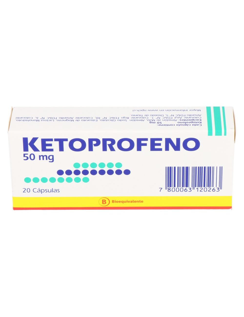 Precio Ketoprofeno 50 mg 20 Cápsulas | Farmalisto CL