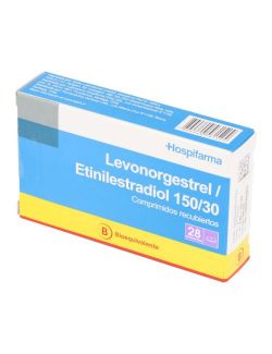 LEVONORGESTREL ETINILESTRADIOL 150/30 MCG 28 COMPRIMIDOS BIOEQUIVALENTE HOSPIFARMA