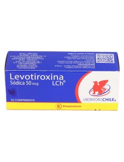 LEVOTIROXINA 50 MCG 56 COMPRIMIDOS BIOEQUIVALENTE LABORATORIO CHILE