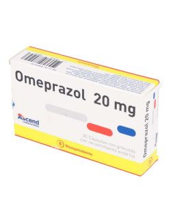 OMEPRAZOL 20 MG 30 CAPSULAS CON GRANULOS CON RECUBRIMIENTO ENTERICO BIOEQUIVALENTE LAB.ASCEND.