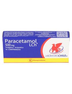 PARACETAMOL 500 MG 16 COMPRIMIDOS LABORATORIO CHILE