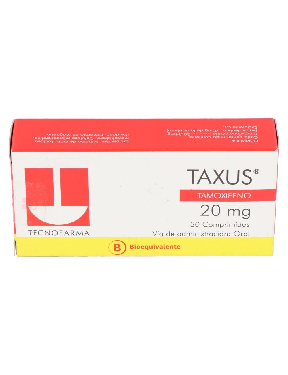 TAMOXIFENO TAXUS 20 MG 30 COMPRIMIDOS BIOEQUIVALENTE TECNOFARMA