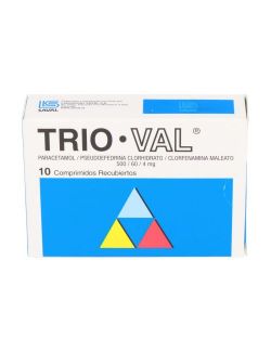 TRIO-VAL 10 COMPRIMIDOS RECUBIERTOS SAVAL