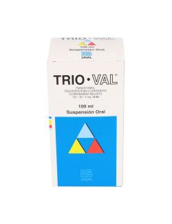 TRIO-VAL  PARACETAMOL 125MG PSEUDOEFEDRINA  30 MG CLORFENAMINA 2MG SUSPENSIÓN ORAL 100 ML  LAB.SAVAL