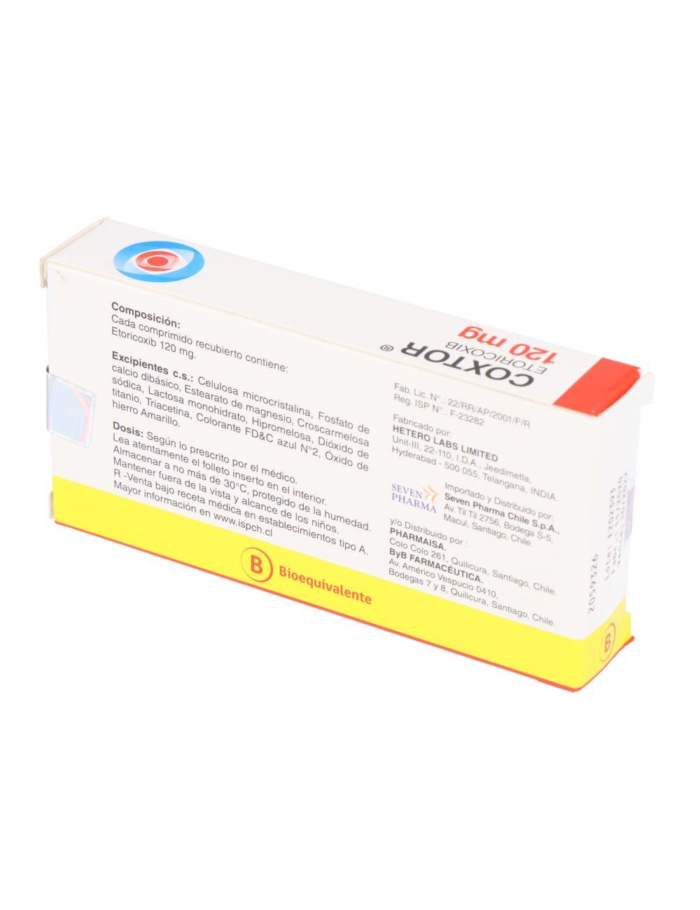ETORICOXIB COXTOR 120 MG 7 COMPRIMIDOS RECUBIERTOS BIOEQUIVALENTE ...
