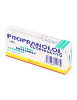 PROPRANOLOL CLORHIDRATO 10MG 20 COMPRIMIDOS BIOEQUIVALENTE MINTLAB