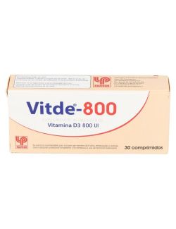 VITDE VITAMINA D3 800 UI 30 COMPRIMIDOS PASTEUR