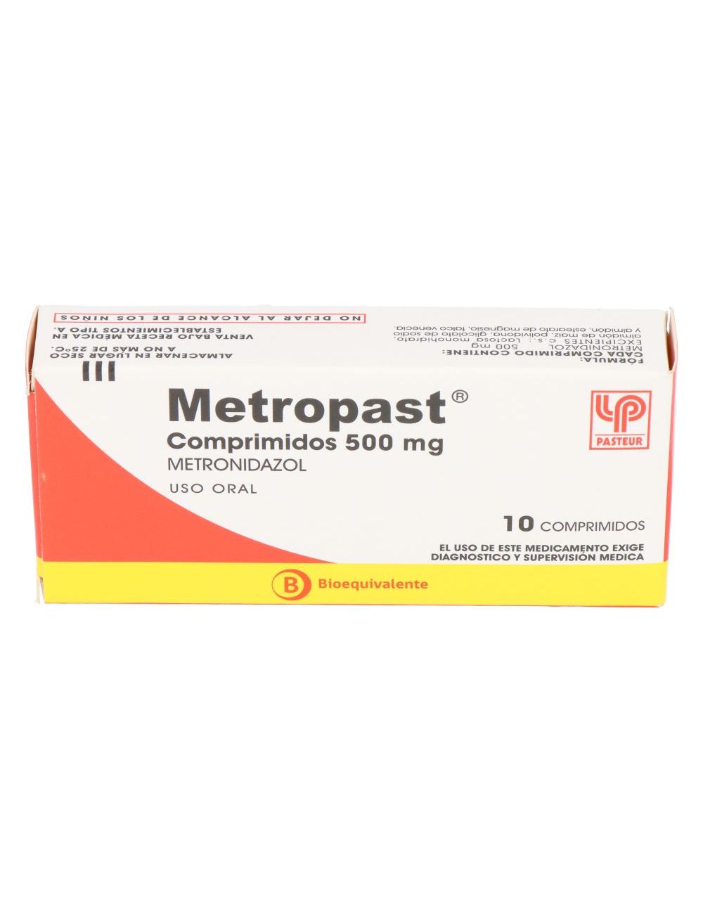Precio Metropast 500 mg 10 Comprimidos | Farmalisto CL