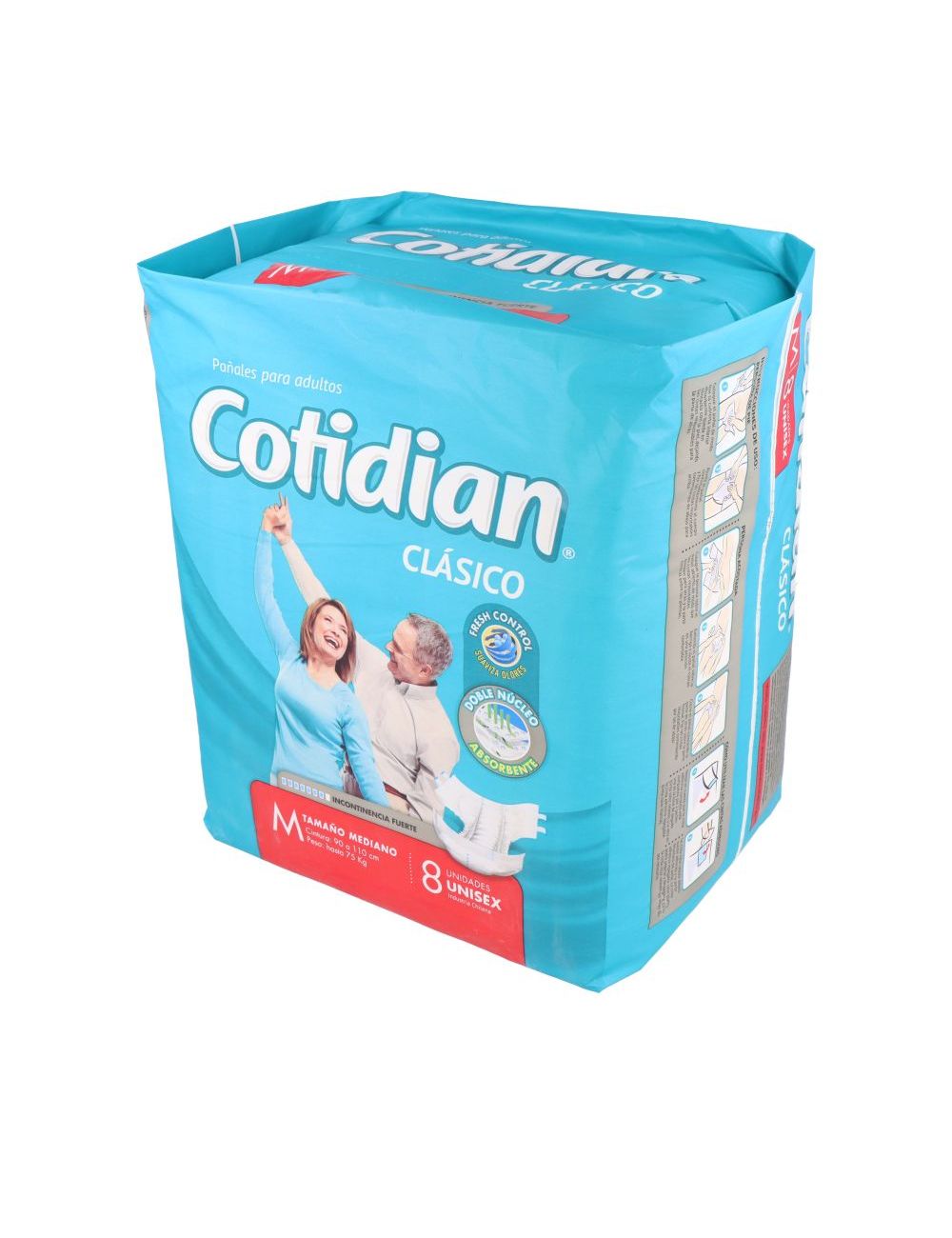 COTIDIAN CLASICO M PAÑALES ADULTOSX 8 UN