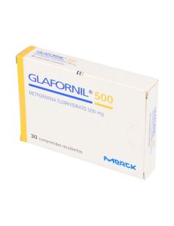 GLAFORNIL 500 MG METFORMINA CLORHIDRATO 30 COMPRIMIDOS RECUBIERTOS LAB.MERCK