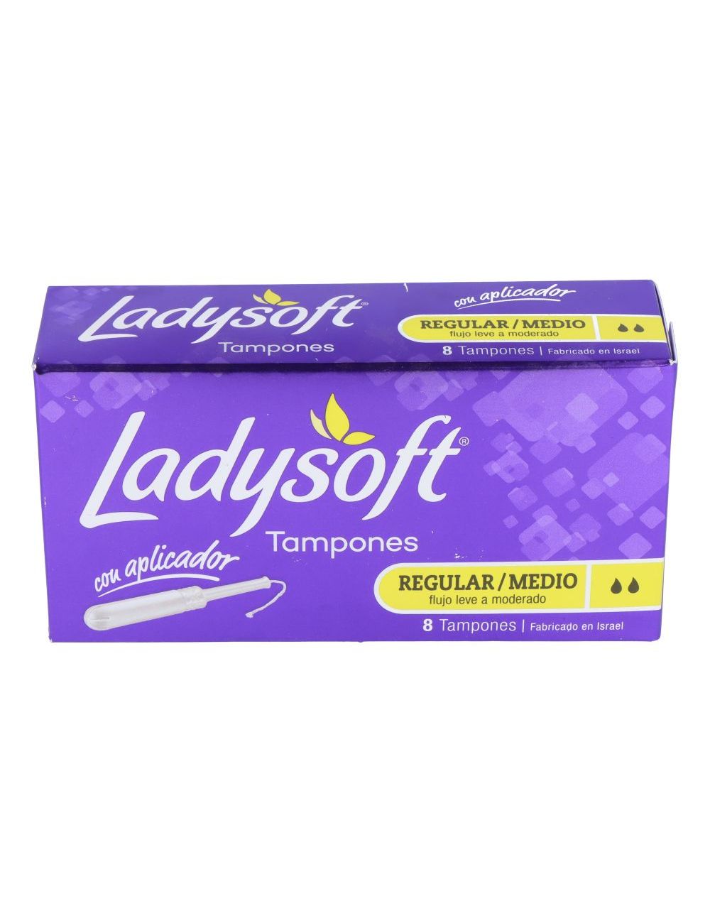 TAMPONES LADYSOFT REGULAR/MEDIO FLUJO LEVE A MODERADO CON APLICADOR X8