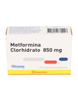 METFORMINA 850MG 30 COMPRIMIDO RECUBIERTOS BIOEQUIVALENTE ASCEND