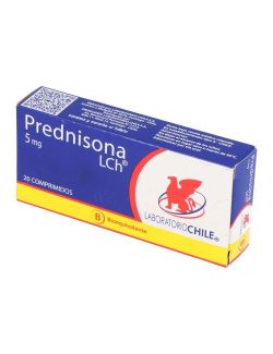 PREDNISONA 5MG 20 COMPRIMIDOS BIOEQUIVALENTE LABORATORIO CHILE