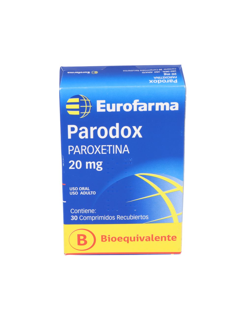 Precio Paroxetina Parodox 20 mg 30 Comprimidos | Farmalisto CL