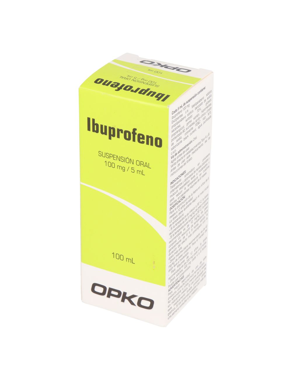 IBUPROFENO 100 MG/5 ML SUSPENSIÓN ORAL 100 ML OPKO