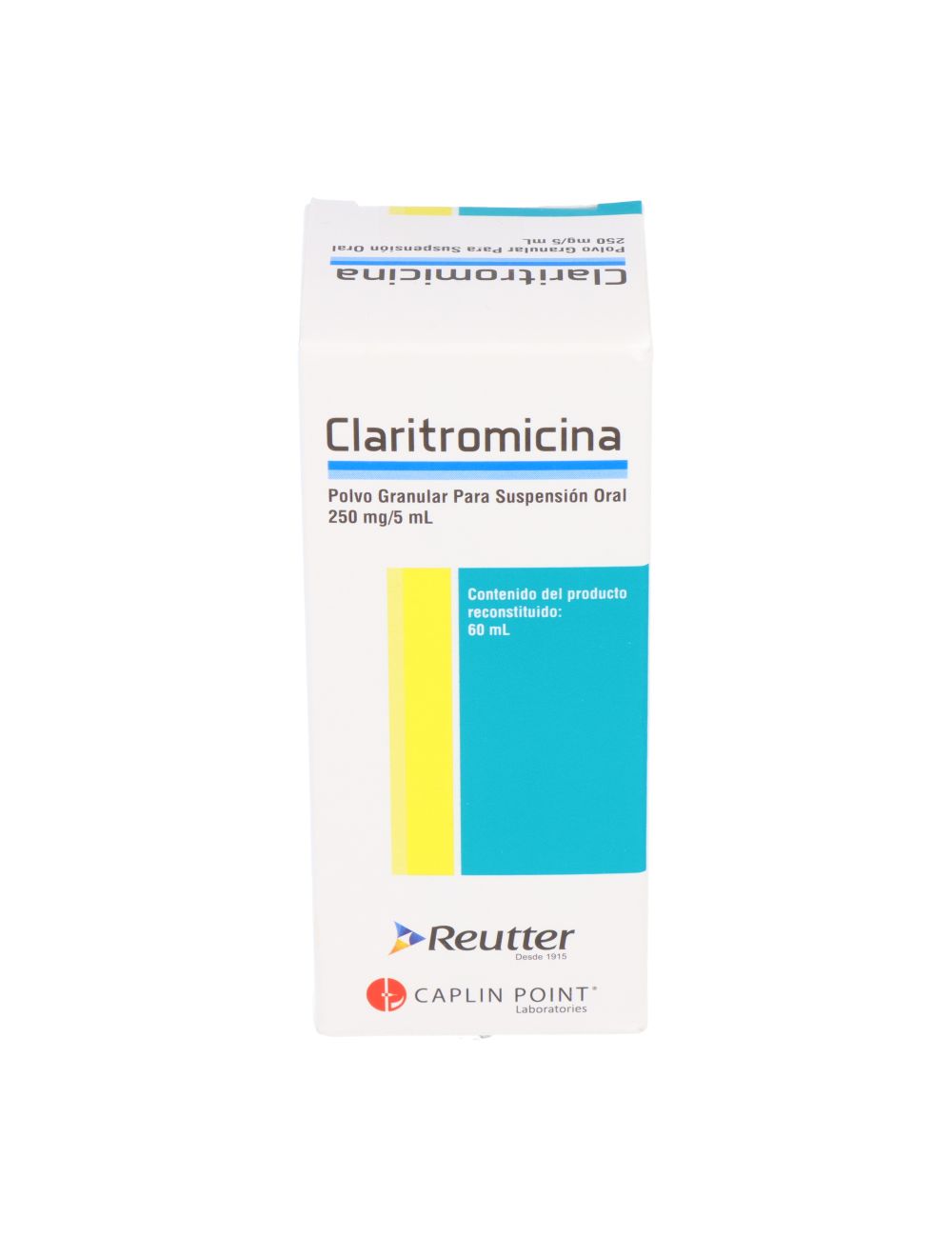 CLARITROMICINA 250MG/5MG POLVO GRANULAR PARA SUSPENSIÓN ORAL 60ML LOB. REUTTER