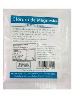 CLORURO DE MAGNESIO SOBRE X 30 GR( UNIDAD)
