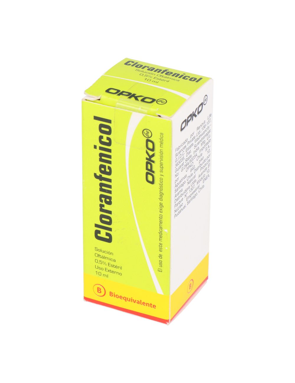 CLORANFENICOL SOLUCION OFTALMICA .0.5% ESTERIL 10ML BIOEQUIVALENTE OPKO