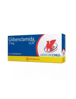 GLIBENCLAMIDA 5 MG 60 COMPRIMIDOS BIOEQUIVALENTE LABORATORIO CHILE
