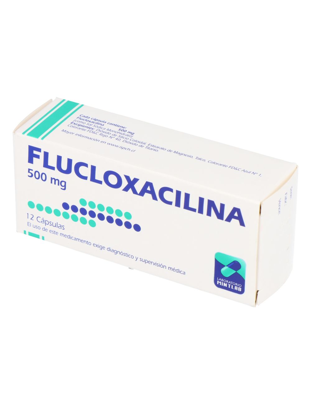 FLUCLOXACILINA 500 MG 12 CAPSULAS LAB.MINTLAB