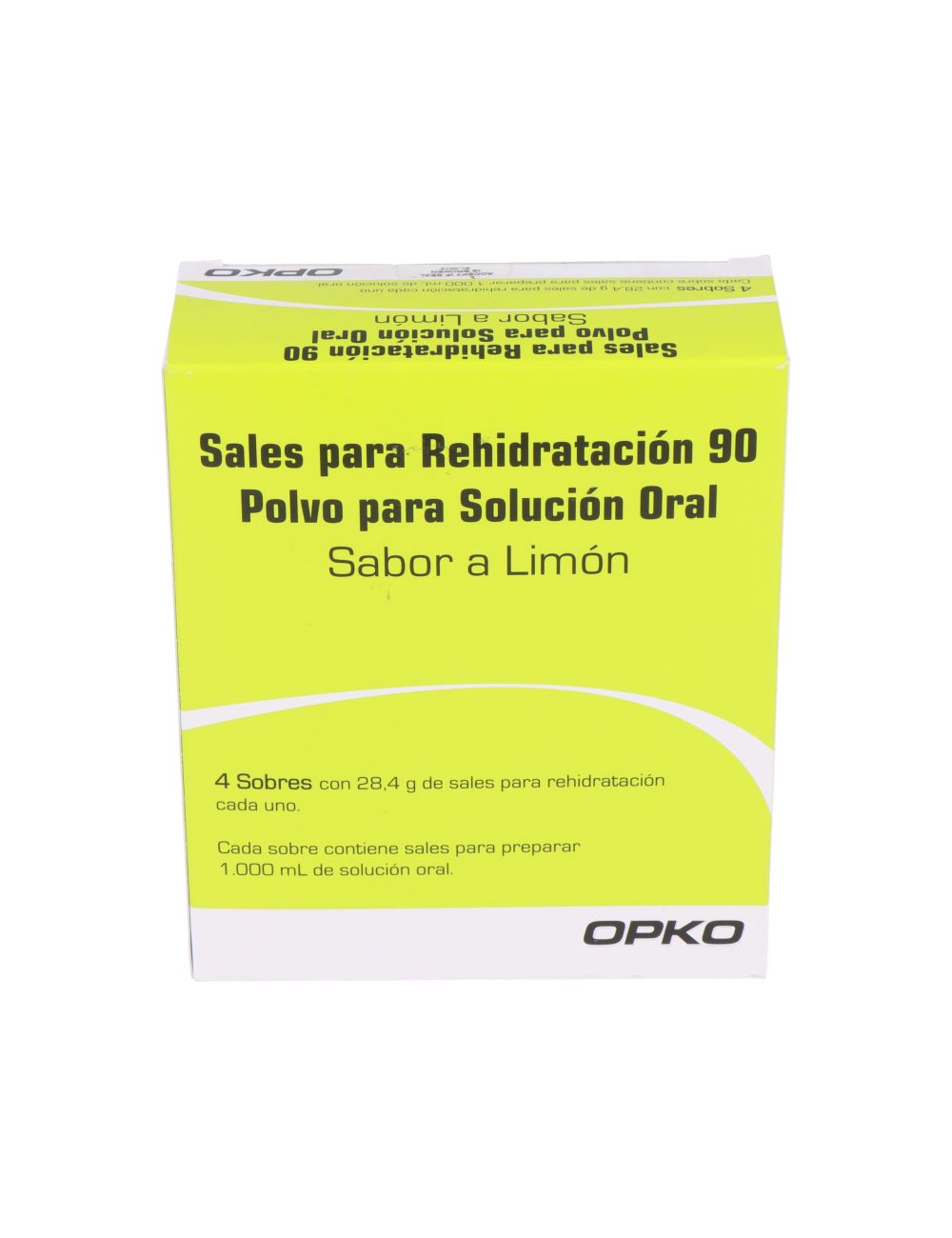 CENABAST SALES PARA REHIDRATACION 90 MEQ SODIO/LT POLVO PARA SOLUCION ORAL SABOR LIMON 4 SOBRES OPKO CENABAST