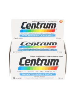 CENTRUM MULTIVITAMINICO 30 COMPRIMIDOS RECUBIERTOS LAB.GLAXO