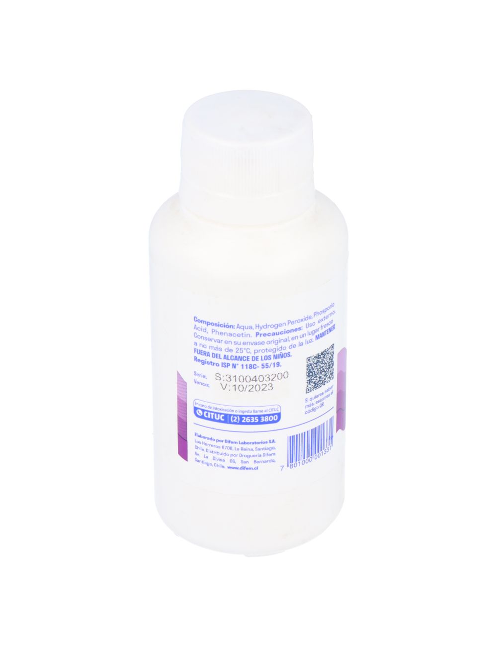 AGUA OXIGENADA 10 VOLUMENES SOLUCION 110 ML DIFEMCARE