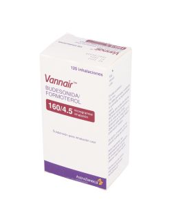 VANNAIR 160/4.5 MCG BUDESINIDA FORMOTEROL SUSPENSION PARA INHALACION ORAL 120 INHALACIONES ASTRAZENECA CENABAST.