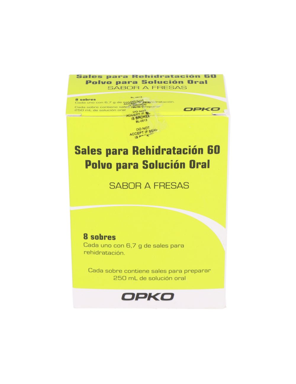 SALES REHIDRATACION 60 POLVO PARA SOLUCION ORAL 8 SOBRES 6.7 G SABOR A FRESAS OPKO CENABAST