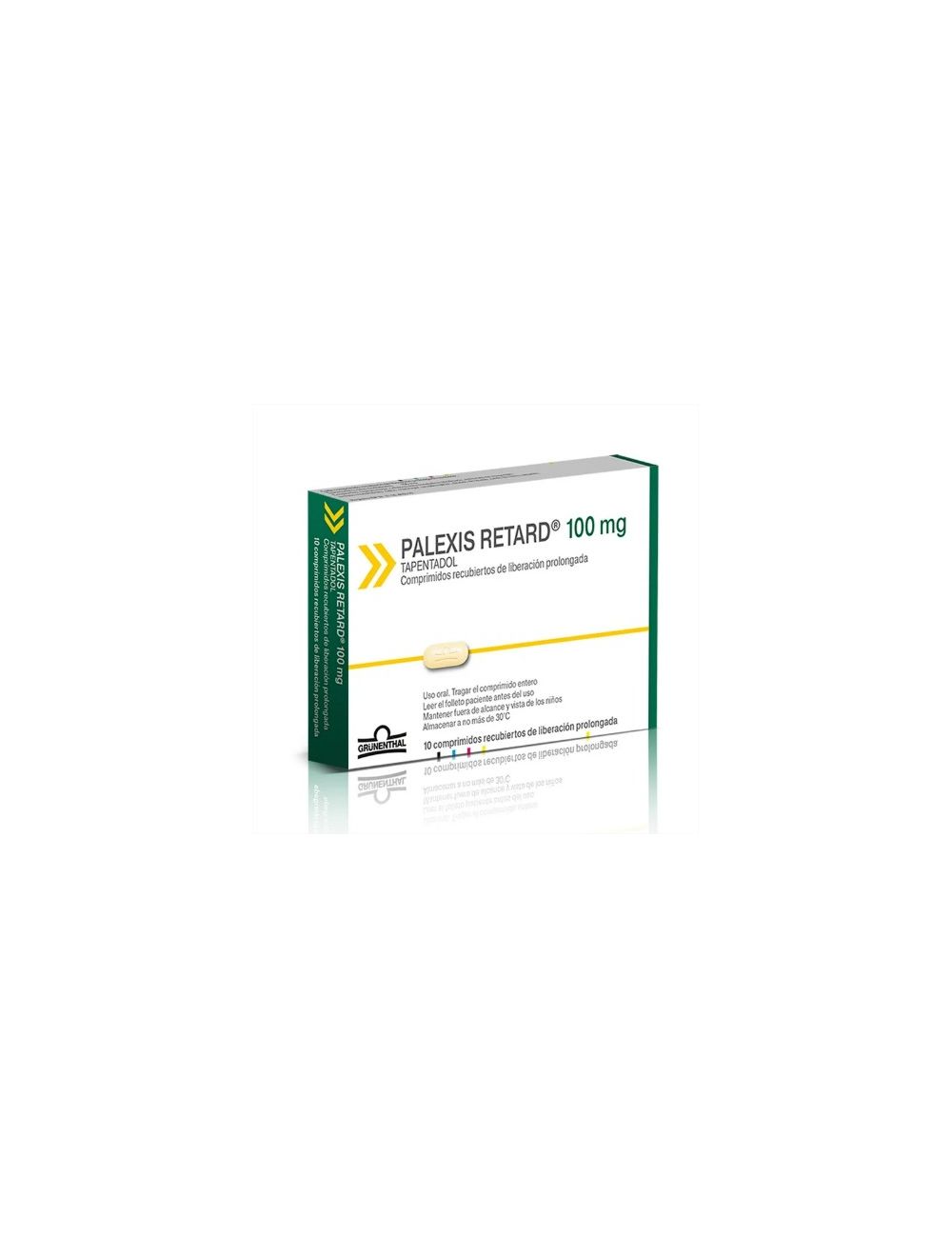 TAPENTADOL PALEXIS RETARD 100 MG 10 COMPRIMIDOS RECUBIERTOS DE LIBERACION PROLONGADA GRUNENTHAL