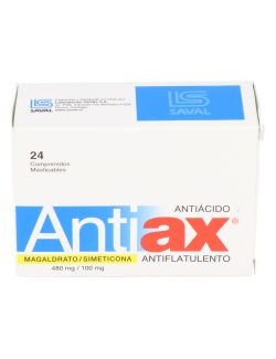 ANTIAX MAGALDRATO SIMETICONA 480 MG 100 MG 24 COMPRIMIDOS MASTICABLES LAB. SAVAL