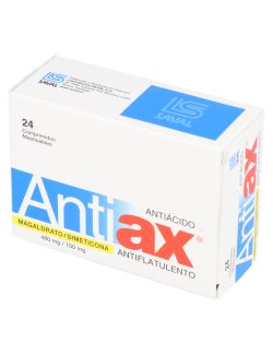 ANTIAX MAGALDRATO SIMETICONA 480 MG 100 MG 24 COMPRIMIDOS MASTICABLES LAB. SAVAL