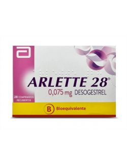 ARLETTE 28 DESOGESTREL 0.075 MG 28 COMPRIMIDOS RECUBIERTOS BIOEQUIVALENTE ABBOTT