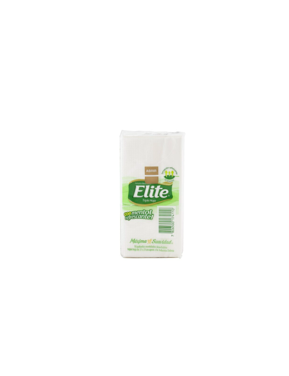 PAÑUELOS ELITE MENTOLADOS 10 PAÑUELOS