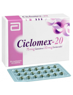 CICLOMEX-20 GESTODENO 75 MCG / ETINILESTRADIOL 20 MCG 21 COMPRIMIDOS RECUBIERTOS ABBOTT