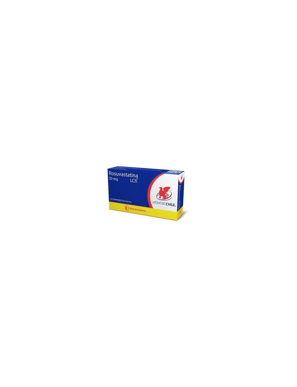 ROSUVASTATINA 20 MG 30 COMPRIMIDOS RECUBIERTOS BIOEQUIVALENTE LABORATORIO CHILE