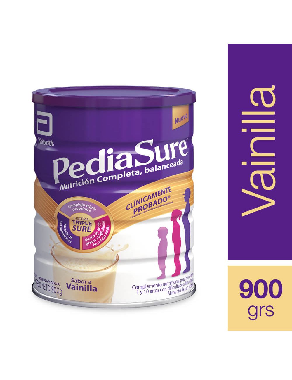 PEDIASURE SABOR VAINILLA 900 GRS. LAB. ABBOTT NUTRICIONPEDIASUR.COMPL.PVO.VAI900 ABBOTT NUTRICION