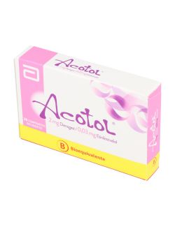 ACOTOL DIENOGEST 2 MG/ ETINILESTRADIOL 0.03 MG 28 COMPRIMIDOS RECUBIERTOS BIOEQUIVALENTE ABBOTT